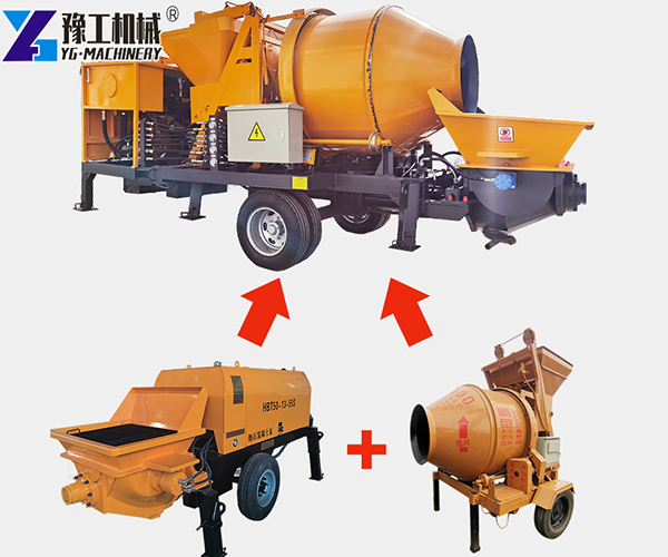 Portable Concrete Mixer With Pump Price