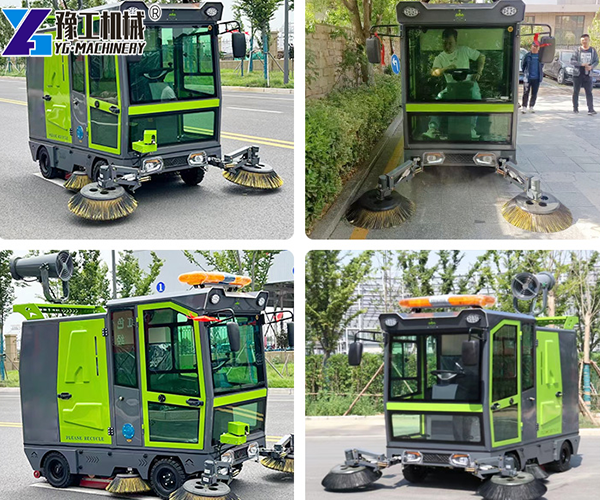 Power Floor Sweeper Working
