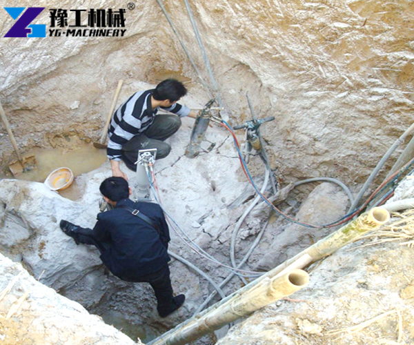 Rock Splitting Operation on Site