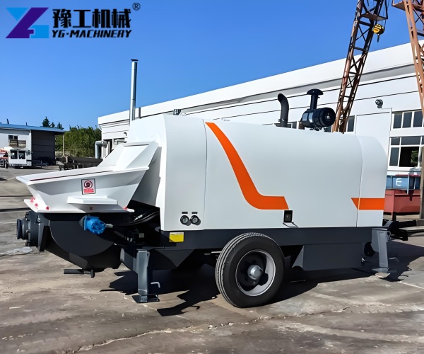 Trailer mounted small concrete pump