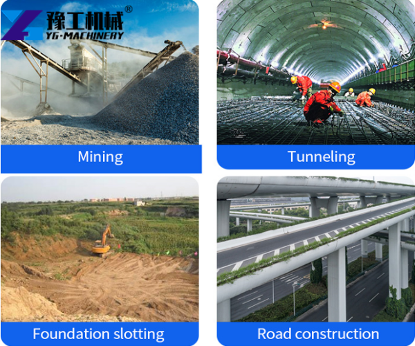 hydraulic rock drill and splitter application