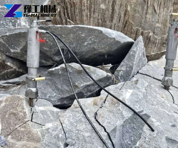 hydraulic stone splitter for confined space