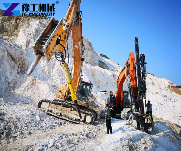 integrated rock drill and splitter applications