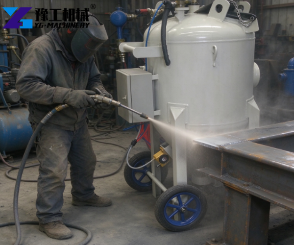 metal cleaning sandblasting machine