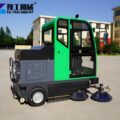 ride-on sweeper for parking lot cleaning