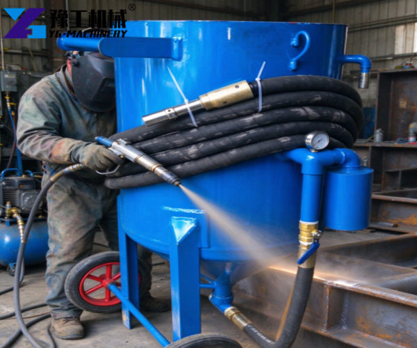 rust removal sandblasting machine