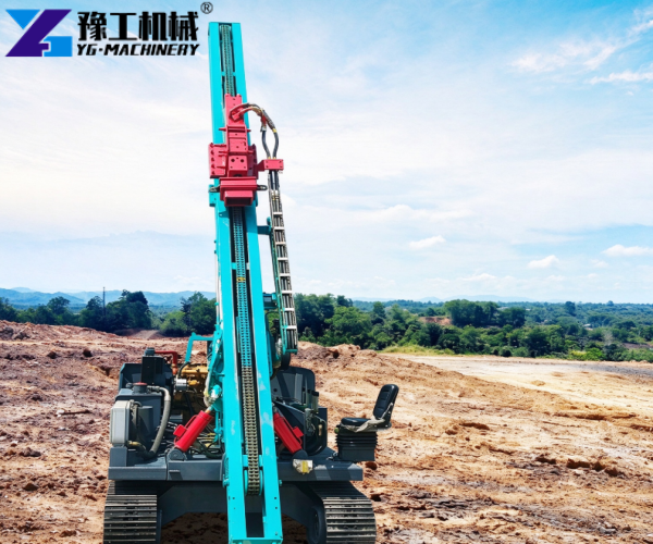 Helical pile driver for solar ground screw installation