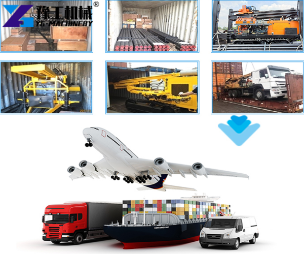 air track drill loaded in container for shipping
