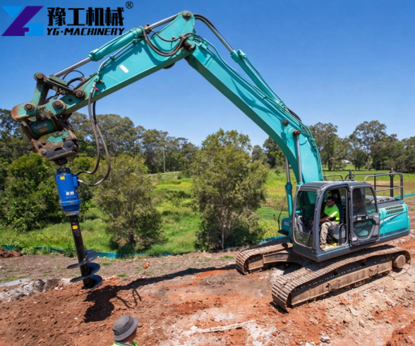 auger drill attachment for excavators