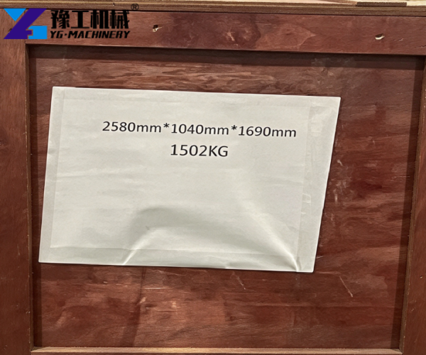 crate dimensions for 600 kg glazing robot