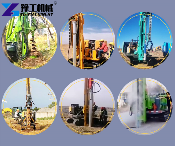 crawler piling machine for solar foundation construction