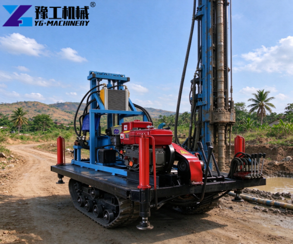 crawler water well drilling rig tropical site