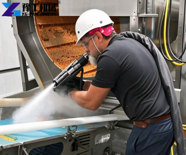 dry ice cleaning machine in actual operation