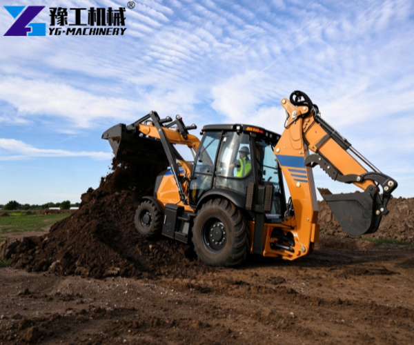 electric backhoe excavator loader