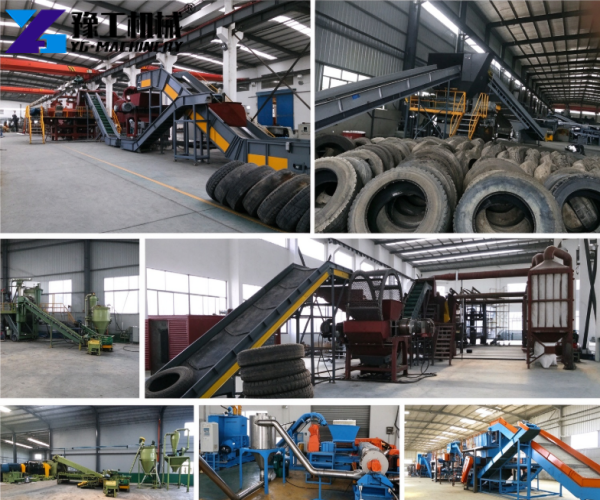 fully automatic tire recycling line
