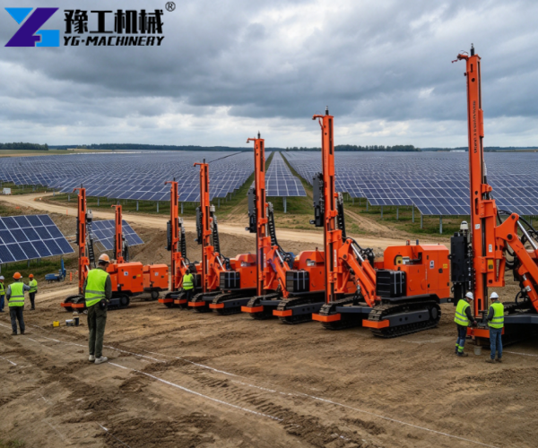 ground-mounted solar piling project in Germany