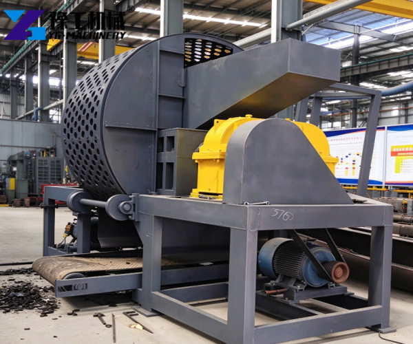 heavy duty single shaft tire shredder machine
