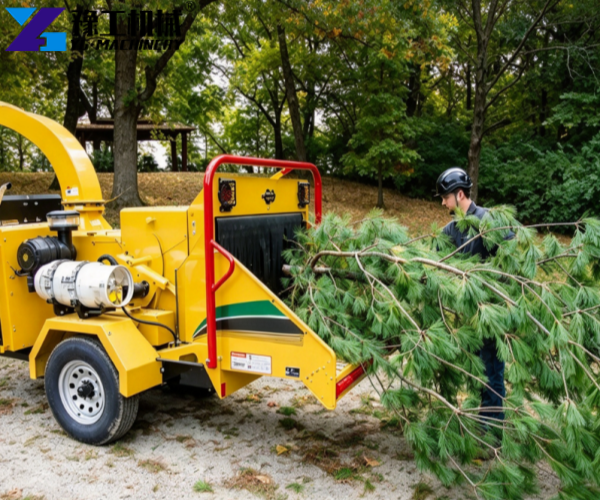 large wood chipper machine