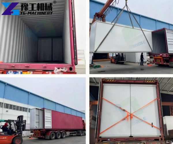 loading folding tiny house for transport