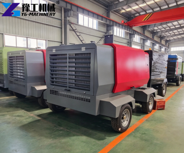 mobile industrial air compressor for construction mining