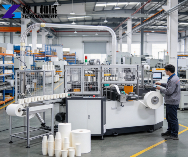 paper coffee cup making machine for takeaway drinks