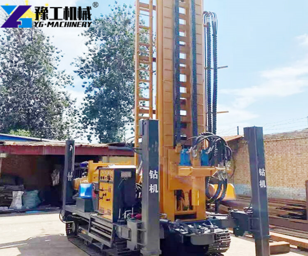 pneumatic hydraulic crawler water well drill rig