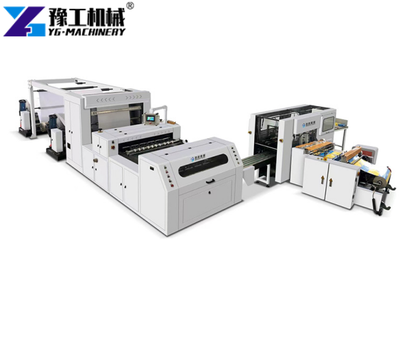 roll to sheet cutting and packing integrated line