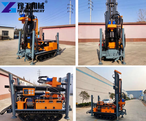 small crawler water well drilling rig product collage