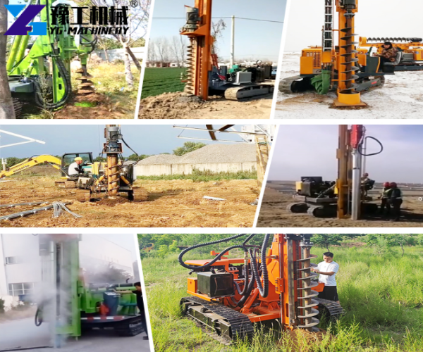 solar pile driver machine usage