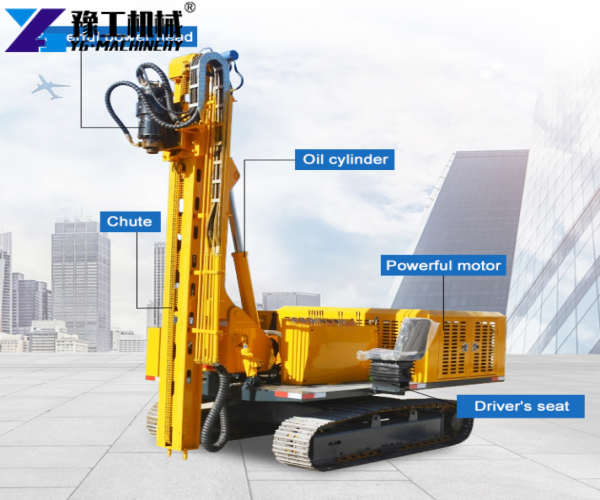 solar pile driver machine