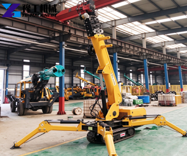 spider crane working indoors
