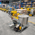 thermoplastic line striping machine