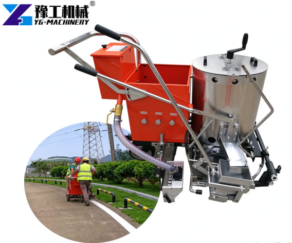 thermoplastic striping machine application