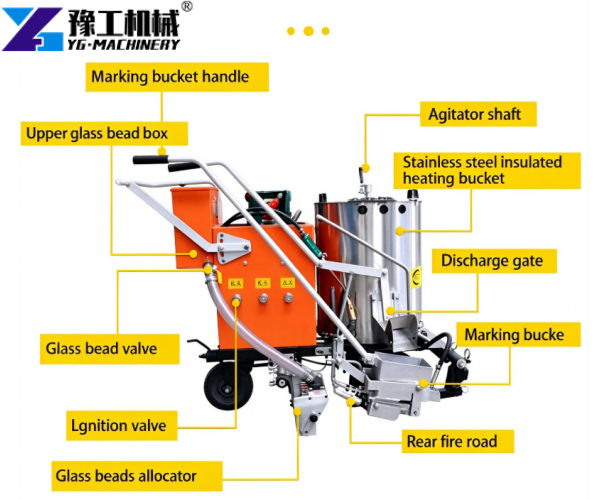 thermoplastic striping machine