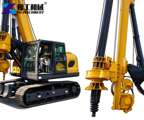 track roller rotary piling drilling rig