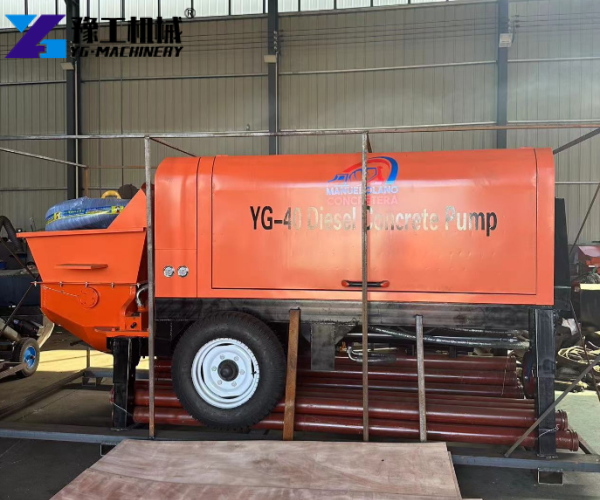 trailer mounted concrete pump for building projects