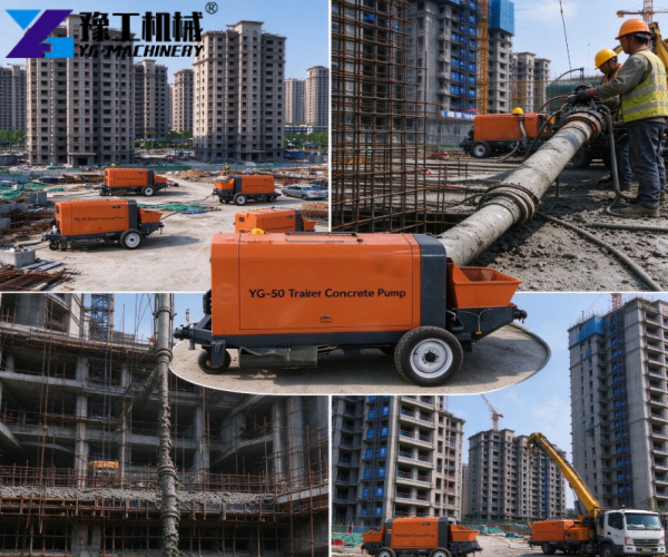 trailer pump for multi story building projects