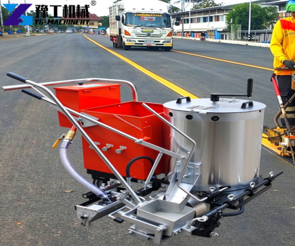 walk-behind hot melt road marking machine highway construction